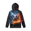 WELLFLYHOM Boys Soccer Hoodies 11T-13T Fashion Sweatshirt Trendy Fall Clolthes Long Sleeve Shirt Football Fire Hoodie Active Pullover Top for Kids Teens Jumpers Sweater Shirts Outfit view 4