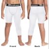 Dizoboee Youth Boys Compression Pants One Leg 3/4 Athletic Leggings for Sports Kids Basketball Tights 2 Pack, Black/White (Right Short) M view 4