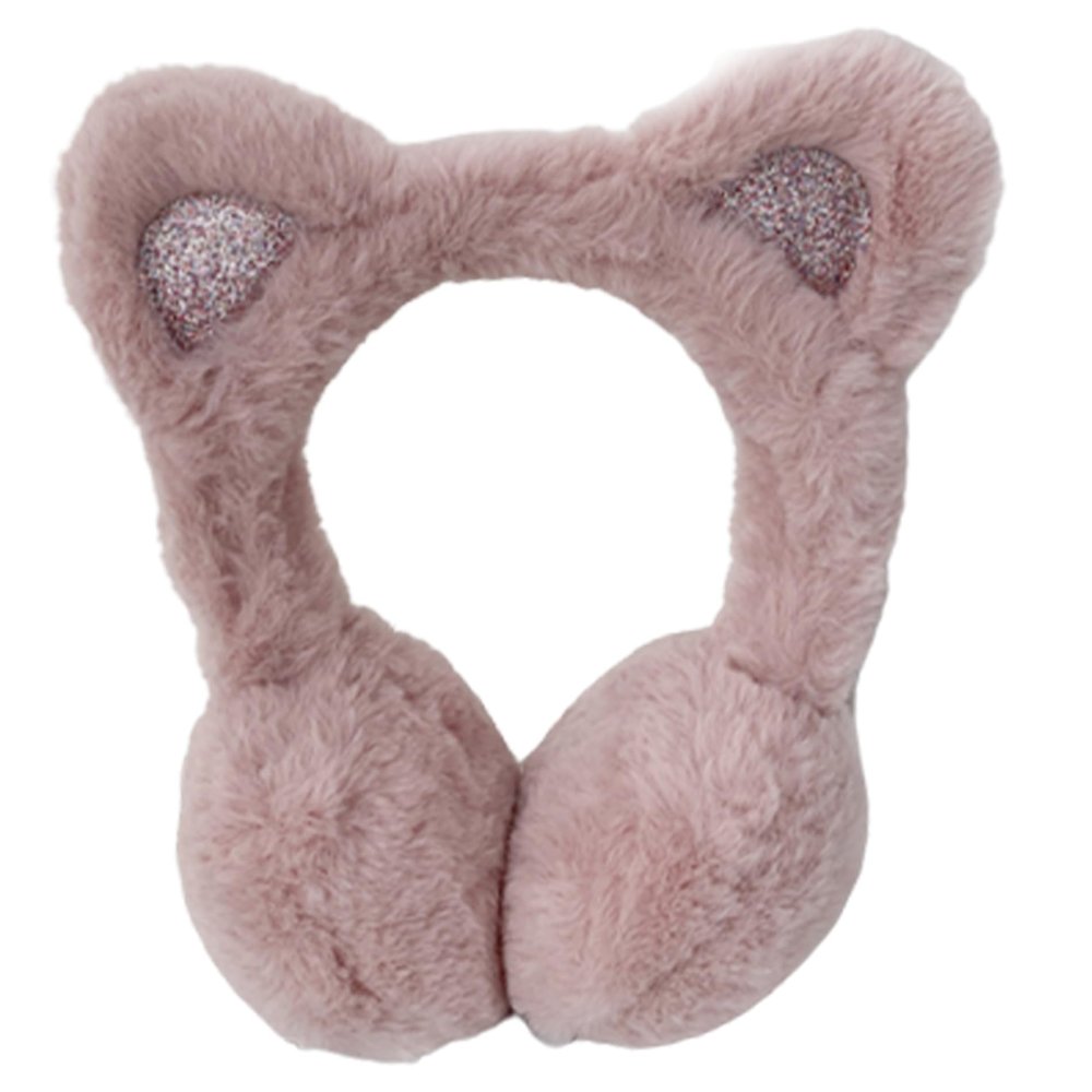 Ckuakiwu Ear Muffs Kids,Baby Ear Muffs Cute Cat Winter Ear Muffs For Toddler Aged 2-6 Elastic And Adjustable Earmuff Ear Warmers Black