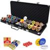 Yarsanor 500 PCS Poker Chips Set, 14 Gram Casino Games Chips, Poker Set Texas Holdem Blackjack Poker Chips with Silver Aluminum Box, Dealer Button for Casino Games at Home (Size : Black Aluminum Box) view 2