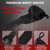 TECEUM Fit Weightlifting Wrist Wraps with Thumb Loop  Black  Beast Mode  18 inch  Heavy-Duty Workout Wrist Support & Protection  Ideal for Powerlifting, Strength Training, Bodybuilding view 3