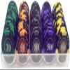 Yarsanor 100 Piece Poker Set Casino Chips Monte Carlo, Clay Acrylic Suit 14 Gram Texas Holdem Blackjack Poker Chips with Values 1-10000 Selectable (Color : D) view 1