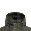 Men's Mid Length Hooded Puffer Jacket Long Winter Coats Warm Padded Jacket Windproof Windbreaker Down Coats (Army Green,Medium) view 2