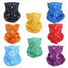 SMEHCF 8 Multipurpose Bandanas for Women Men Headband Balaclava Hair Head Scarf Face Half Airsoft Paintball Mask Neck Gaiters Breathable Reusable Washable Blue Red Orange Green Yellow Cashew Flower view 1