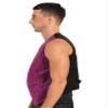 Aislor Men's Jazz Dance Costume Glittery Sequined Vest Button Sleeveless Waistcoat with Sparkling Sequin Hat Hot Pink XX-Large view 2
