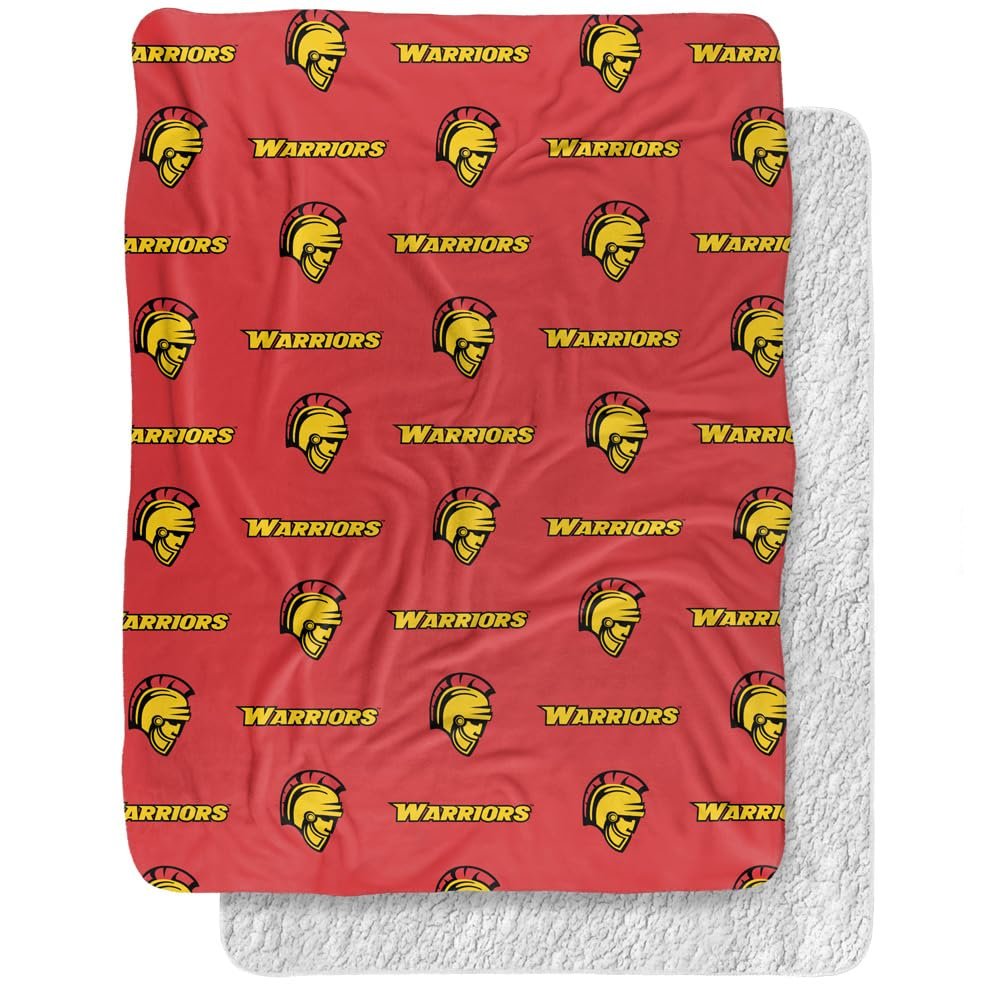 California State University Stanislaus Blanket, 60"x80" Logo Pattern Silky Touch Sherpa Back Super Soft Throw Blanket