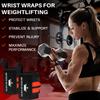 TECEUM Weightlifting Wrist Wraps with Thumb Loop  Black and Red  Queen of Lifts  12 inch  Heavy-Duty Workout Wrist Support & Protection  Ideal for Powerlifting, Strength Training, Bodybuilding view 2