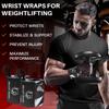 TECEUM Weightlifting Wrist Wraps with Thumb Loop  Black Camo  Beast Mode  18 inch  Heavy-Duty Workout Wrist Support & Protection  Ideal for Powerlifting, Strength Training, Bodybuilding view 2