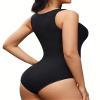 DOPI Figure with Women's Bodysuit Full Body Shapewear Tummy Control & Corset Slimming Waist Reduction (black, L) view 3