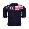 COOFANDY Country Western Shirts for Men American Flag Apparel Long Sleeve Cowboy Button Down Patriotic USA Navy Blue view 1