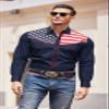 COOFANDY Country Western Shirts for Men American Flag Apparel Long Sleeve Cowboy Button Down Patriotic USA Navy Blue view 2