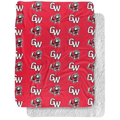 Gardner-Webb University Runnin' Bulldogs Logo Pattern, 60"x80" Silky Touch Sherpa Back Super Soft Throw Blanket,Logo Pattern