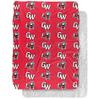 Gardner-Webb University Runnin' Bulldogs Logo Pattern, 60"x80" Silky Touch Sherpa Back Super Soft Throw Blanket,Logo Pattern view 1
