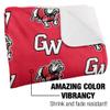 Gardner-Webb University Runnin' Bulldogs Logo Pattern, 60"x80" Silky Touch Sherpa Back Super Soft Throw Blanket,Logo Pattern view 3