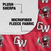 Gardner-Webb University Runnin' Bulldogs Logo Pattern, 60"x80" Silky Touch Sherpa Back Super Soft Throw Blanket,Logo Pattern view 4
