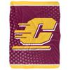 Central Michigan University Blanket, 60"x80" Logo Dots Silky Touch Sherpa Back Super Soft Throw Blanket view 2