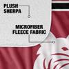 Bates College Blanket, 60"x80" Primary Logo Stripes Silky Touch Sherpa Back Super Soft Throw Blanket view 4