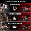 TECEUM Weightlifting Wrist Wraps with Thumb Loop  Black and Red  Arms on Fire  12 inch  Heavy-Duty Workout Wrist Support & Protection  Ideal for Powerlifting, Strength Training, Bodybuilding view 4