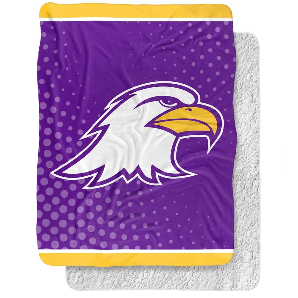 Ashland University Blanket, 60"x80" Logo Dots Silky Touch Sherpa Back Super Soft Throw Blanket