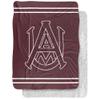 Alabama A & M University Blanket, 60"x80" Primary Logo Stripes Silky Touch Sherpa Back Super Soft Throw Blanket view 1