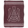 Alabama A & M University Blanket, 60"x80" Primary Logo Stripes Silky Touch Sherpa Back Super Soft Throw Blanket view 2
