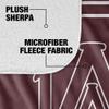 Alabama A & M University Blanket, 60"x80" Primary Logo Stripes Silky Touch Sherpa Back Super Soft Throw Blanket view 4