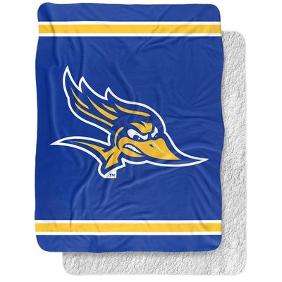 California State University Bakersfield Blanket, 60"x80" Primary Logo Stripes Silky Touch Sherpa Back Super Soft Throw Blanket