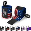 TECEUM Weightlifting Wrist Wraps with Thumb Loop  US Flag  Queen of Lifts  12 inch  Heavy-Duty Workout Wrist Support & Protection  Ideal for Powerlifting, Strength Training, Bodybuilding view 1