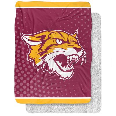 Bethune-Cookman University Blanket, 60"x80" Logo Dots Silky Touch Sherpa Back Super Soft Throw Blanket