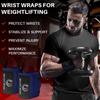TECEUM Weightlifting Wrist Wraps with Thumb Loop  Navy Blue  Beast Mode  18 inch  Heavy-Duty Workout Wrist Support & Protection  Ideal for Powerlifting, Strength Training, Bodybuilding view 2