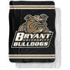Bryant University Blanket, 60"x80" Primary Logo Stripes Silky Touch Sherpa Back Super Soft Throw Blanket