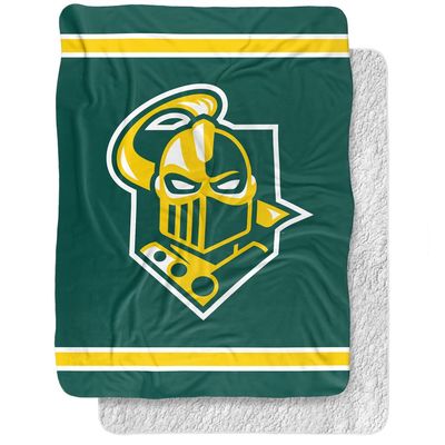 Clarkson University Blanket, 60"x80" Primary Logo Stripes Silky Touch Sherpa Back Super Soft Throw Blanket