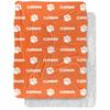 Clemson University Blanket, 60"x80" Logo Pattern,Silky Touch Sherpa Back Super Soft Throw Blanket view 1