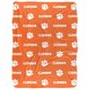 Clemson University Blanket, 60"x80" Logo Pattern,Silky Touch Sherpa Back Super Soft Throw Blanket view 2