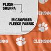 Clemson University Blanket, 60"x80" Logo Pattern,Silky Touch Sherpa Back Super Soft Throw Blanket view 4