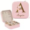 Bemaystar Personalized Gifts for Women Girl - Personalized Jewelry Box with Initial & Name, Travel Jewelry Case Personalized, Custom Jewelry Box, Christmas Gifts, Wedding Gifts, Bridesmaid Gifts view 1
