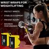 TECEUM Weightlifting Wrist Wraps with Thumb Loop  Yellow  Queen of Lifts  18 inch  Heavy-Duty Workout Wrist Support & Protection  Ideal for Powerlifting, Strength Training, Bodybuilding view 2