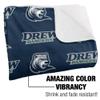 Drew University Blanket, 60"x80" Logo Pattern Silky Touch Sherpa Back Super Soft Throw Blanket view 3