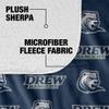 Drew University Blanket, 60"x80" Logo Pattern Silky Touch Sherpa Back Super Soft Throw Blanket view 4