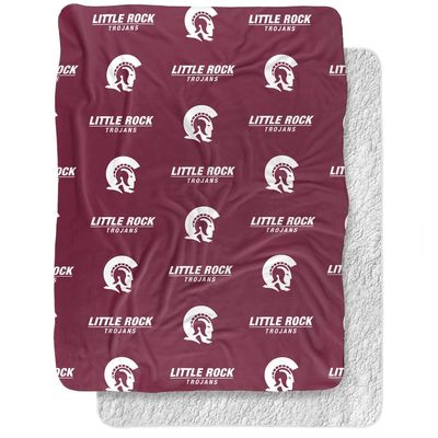 University of Arkansas at Little Rock Blanket, 60"x80" Logo Pattern Silky Touch Sherpa Back Super Soft Throw Blanket
