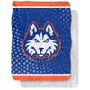 Houston Christian University Huskies Logo Dots, 60"x80" Silky Touch Sherpa Back Super Soft Throw Blanket view 1