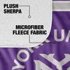 New York University Blanket, 60"x80" Primary Logo, Silky Touch Sherpa Back Super Soft Throw Blanket view 4