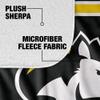 Michigan Tech University Blanket, 60"x80" Primary Logo Stripes Silky Touch Sherpa Back Super Soft Throw Blanket view 4