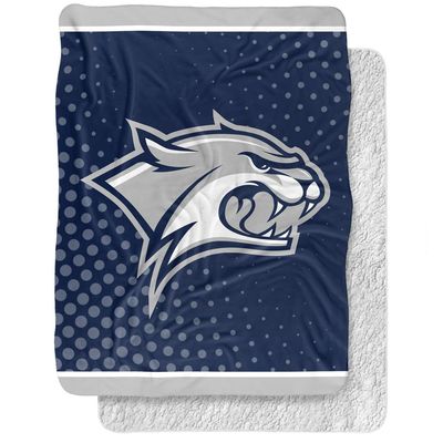 University of New Hampshire Blanket, 60"x80" Logo Dots Silky Touch Sherpa Back Super Soft Throw Blanket