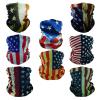 SMEHCF 8 Multipurpose Bandanas for Women Men Headband Balaclava Hair Head Scarf Face Half Airsoft Paintball Mask Neck Gaiters Breathable Reusable Washable Retro US Flag view 1