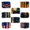 SMEHCF 8 Multipurpose Bandanas for Women Men Headband Balaclava Hair Head Scarf Face Half Airsoft Paintball Mask Neck Gaiters Breathable Reusable Washable Retro US Flag view 2
