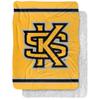 Kennesaw State University Blanket, 60"x80" Primary Logo Stripes Silky Touch Sherpa Back Super Soft Throw Blanket view 1