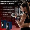 TECEUM Weightlifting Wrist Wraps with Thumb Loop  Navy Blue  Queen of Lifts  12 inch  Heavy-Duty Workout Wrist Support & Protection  Ideal for Powerlifting, Strength Training, Bodybuilding view 2