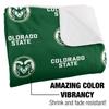 Colorado State University Blanket, 60"x80" Logo Pattern Silky Touch Sherpa Back Super Soft Throw Blanket view 3