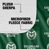 Colorado State University Blanket, 60"x80" Logo Pattern Silky Touch Sherpa Back Super Soft Throw Blanket view 4